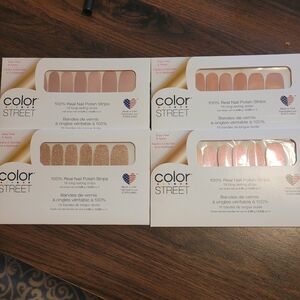 Color Street Cream and Gold Nail Strips Collection